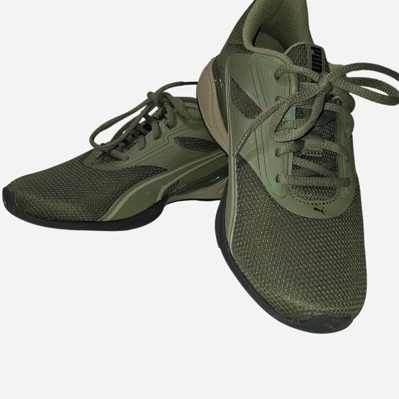 Olive green Puma trainers Women's 8.5 - Picture 1 of 8
